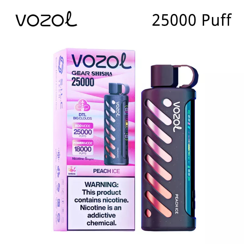 Vozol Gear Shisha 25000 Puffs Disposable Vape 25k Puff 25ml E-liquid 1000mAh Battery 30 flavors Wholesale Price