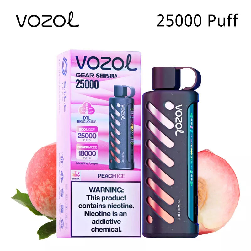 Vozol Gear Shisha 25000 Puffs Disposable Vape 25k Puff 25ml E-liquid 1000mAh Battery 30 flavors Wholesale Price