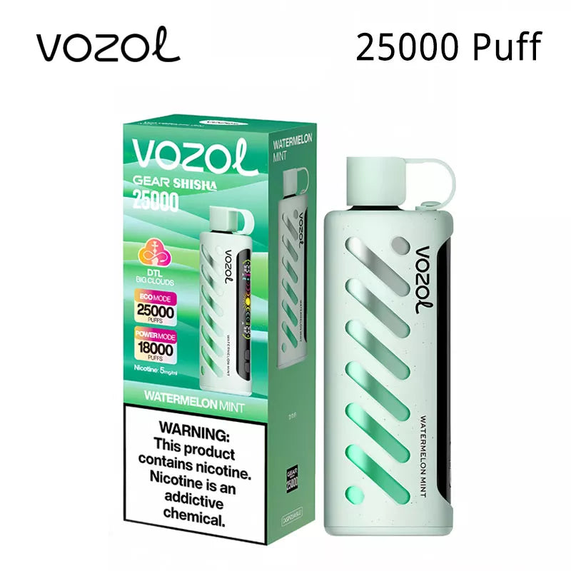 Vozol Gear Shisha 25000 Puffs Disposable Vape 25k Puff 25ml E-liquid 1000mAh Battery 30 flavors Wholesale Price