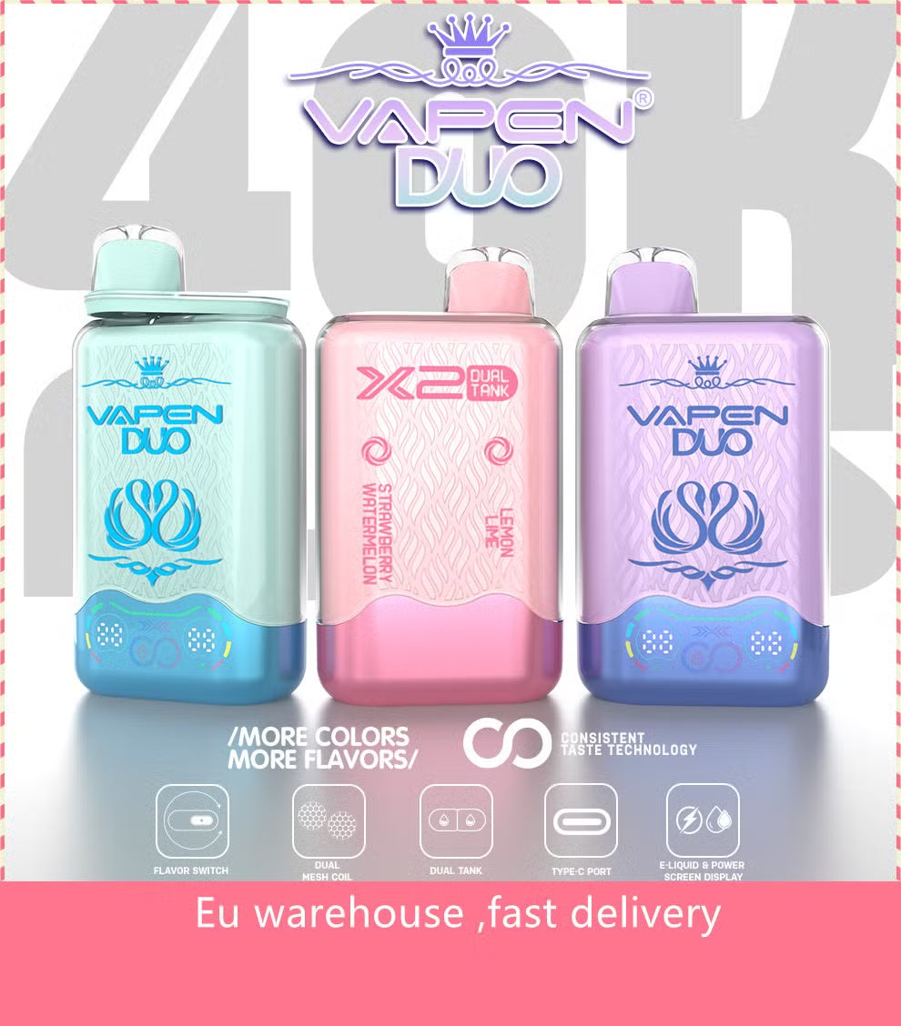 VAPEN DUO 40000 Puffs Dual Flavors Disposable Vape 40ml 650mAh 12 Flavors