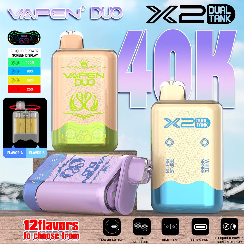 VAPEN DUO 40000 Puffs Dual Flavors Disposable Vape 40ml 650mAh 12 Flavors