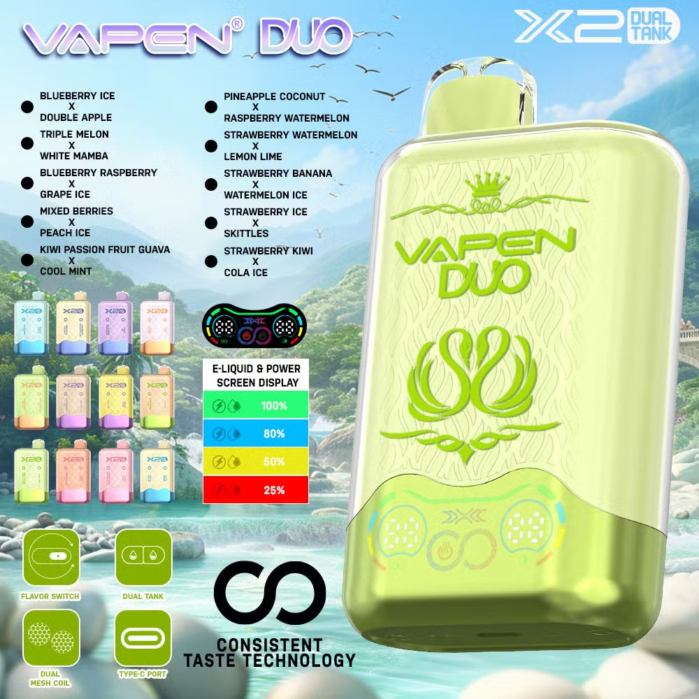 VAPEN DUO 40000 Puffs Dual Flavors Disposable Vape 40ml 650mAh 12 Flavors
