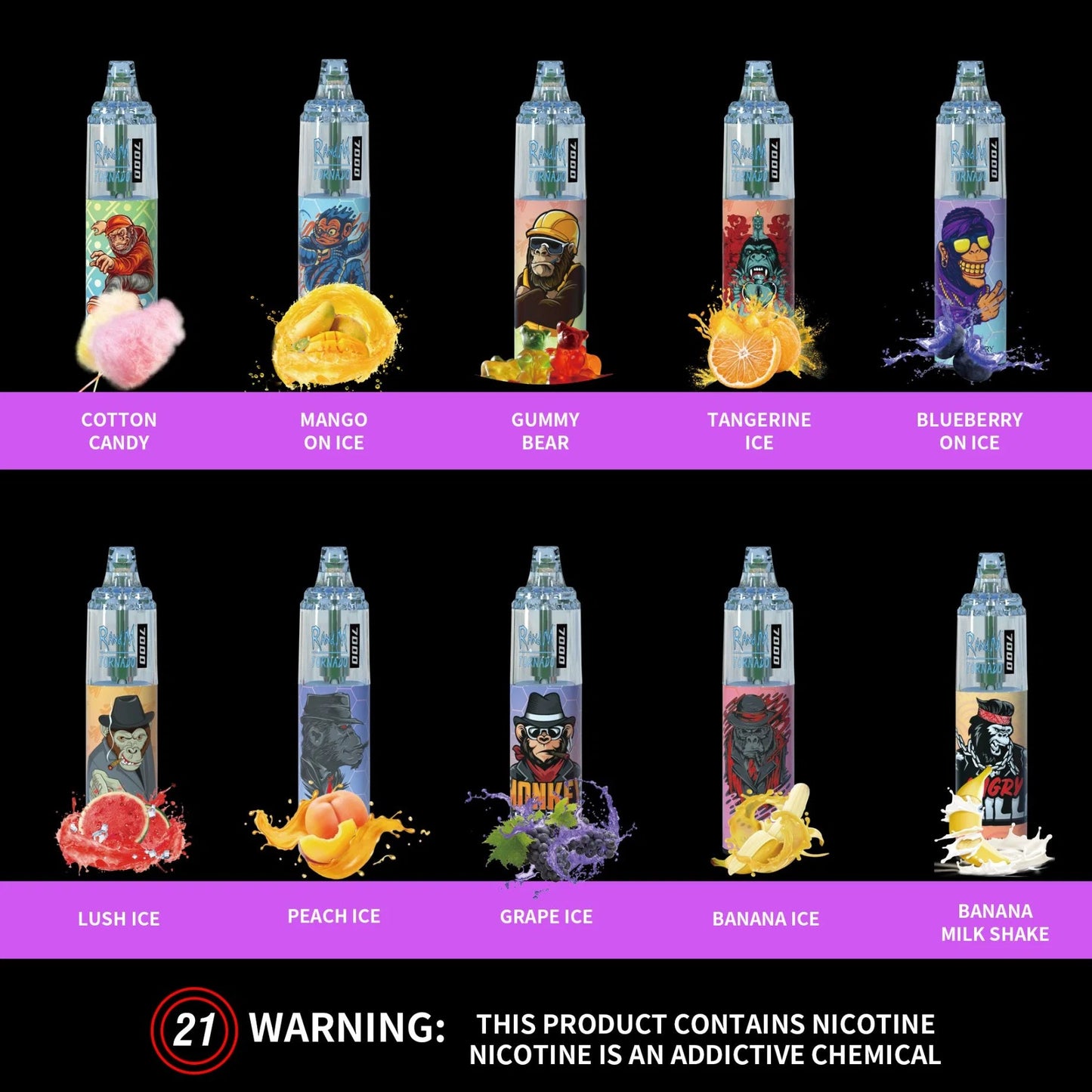 RandM Tornado 7000 Puffs Disposable Vape Wholesale
