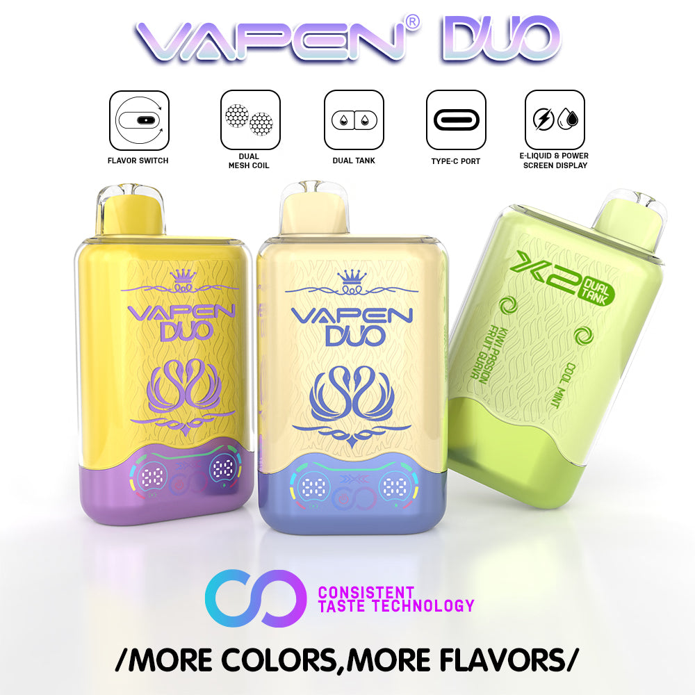 VAPEN DUO 40000 Puffs Dual Flavors Disposable Vape 40ml 650mAh 12 Flavors
