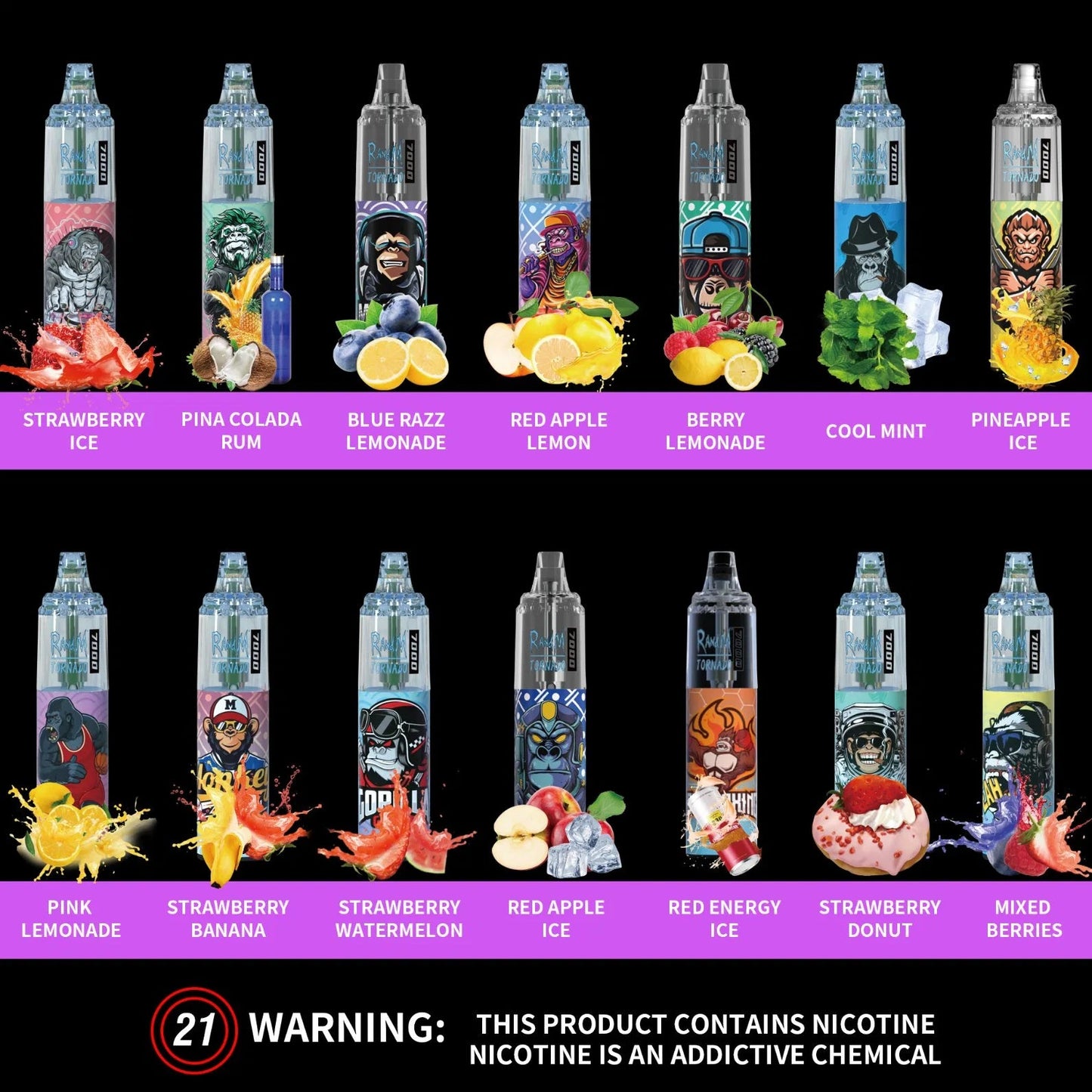 RandM Tornado 7000 Puffs Disposable Vape Wholesale