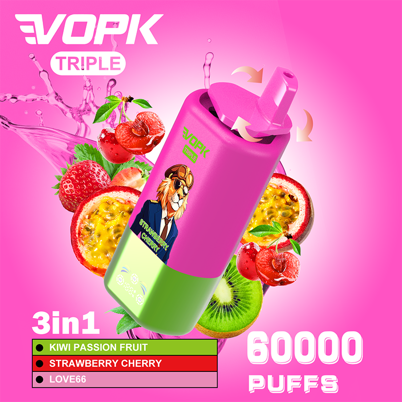VOPK 3in1 60000 Puffs Vape 60K Disposable Wholesale Vape Pen E Cigarette Prefilled 54ml 650mAh Disposable Vape 12 Flavors 2% 5%