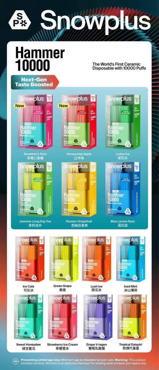 RELX Snowplus Hammer 10000 - 16ml Disposable Vape | 10K Puffs