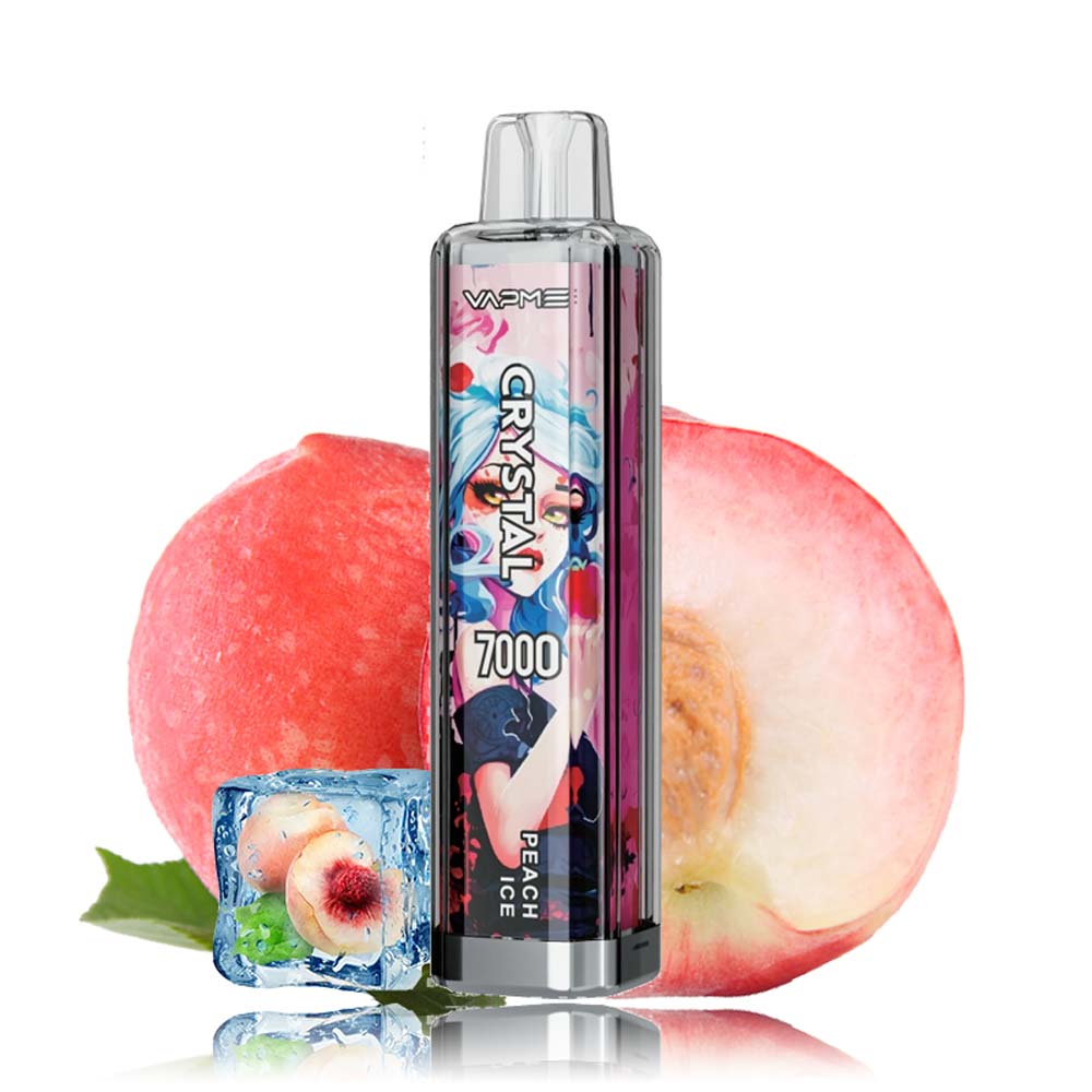 Vapme Crystal 7000 Puffs Vape Disposable 7000 Puff RGB Light 14ml E-liquid 650mAh Battery 30 Flavors