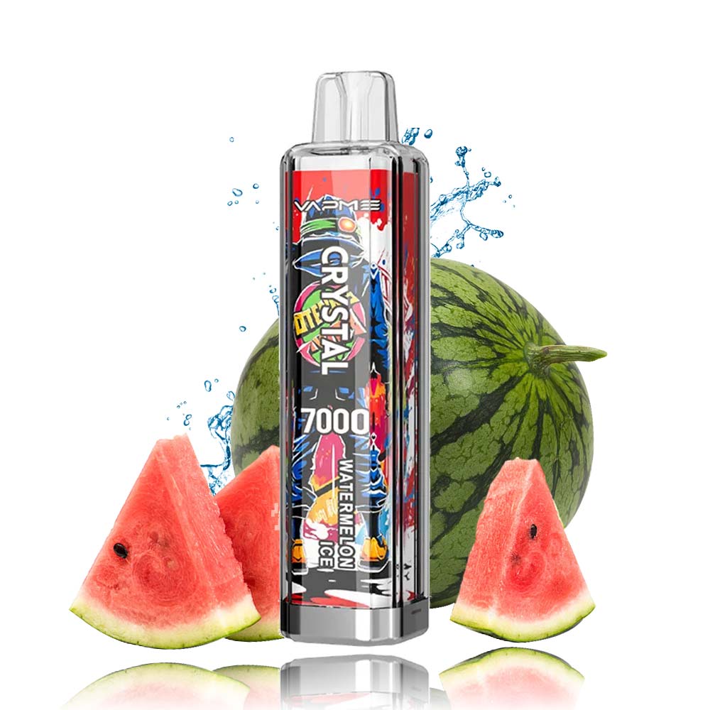 Vapme Crystal 7000 Puffs Vape Disposable 7000 Puff RGB Light 14ml E-liquid 650mAh Battery 30 Flavors