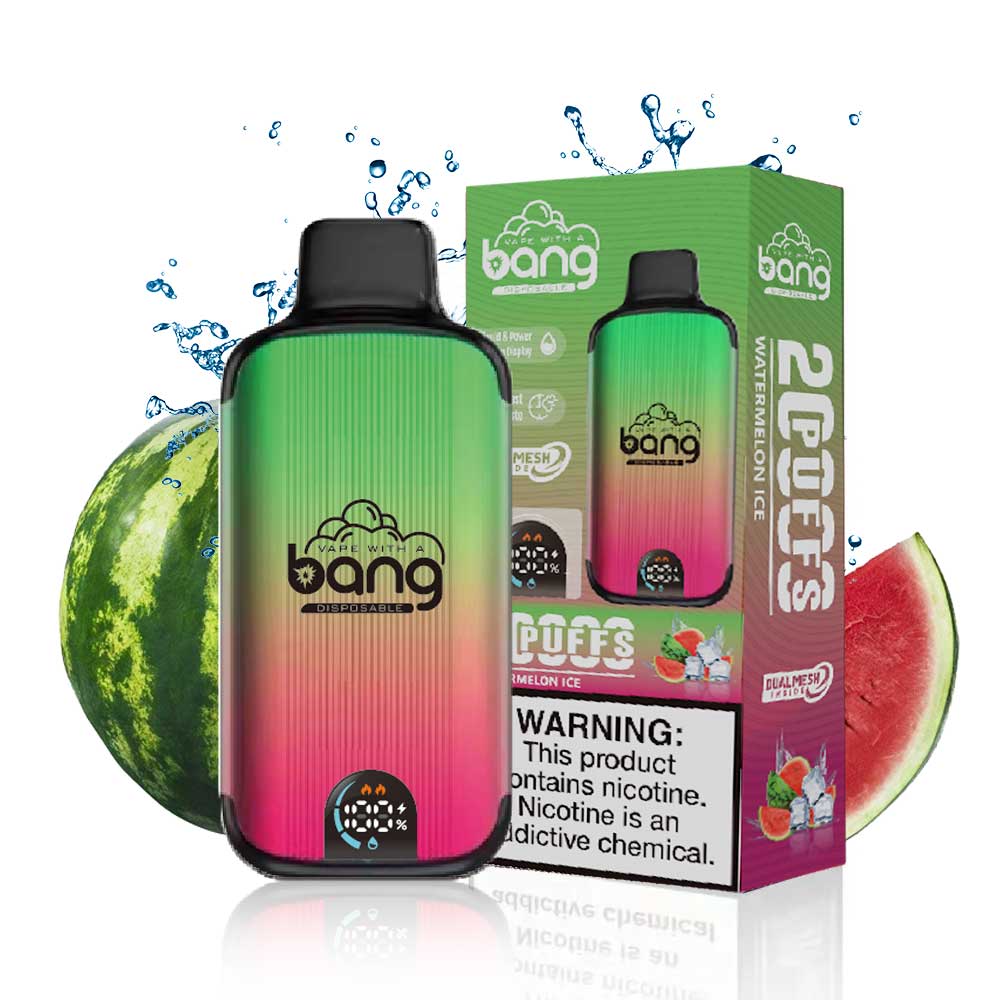 Bang 20000 Puffs Vape 20K Disposable Vape Pen E Cigarette Prefilled(0% to 5% Nicotine) 25ml 650mAh Battery 12 Flavors