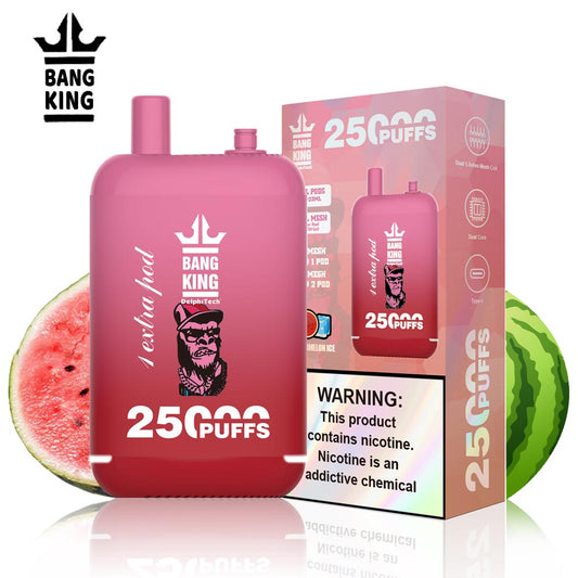 Bang King 25000 Puffs - 46mL Dual Tank (0%-5% Nicotine) 650mAh Battery 12 Flavors