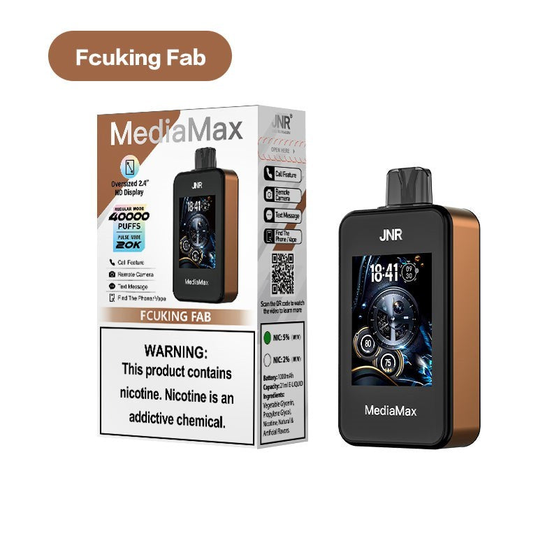 JNR MediaMax 40000 Puffs Disposable Vape Wholesale 5% nicotine 21ml e-liquid 1000 mah Battery 10 flavors