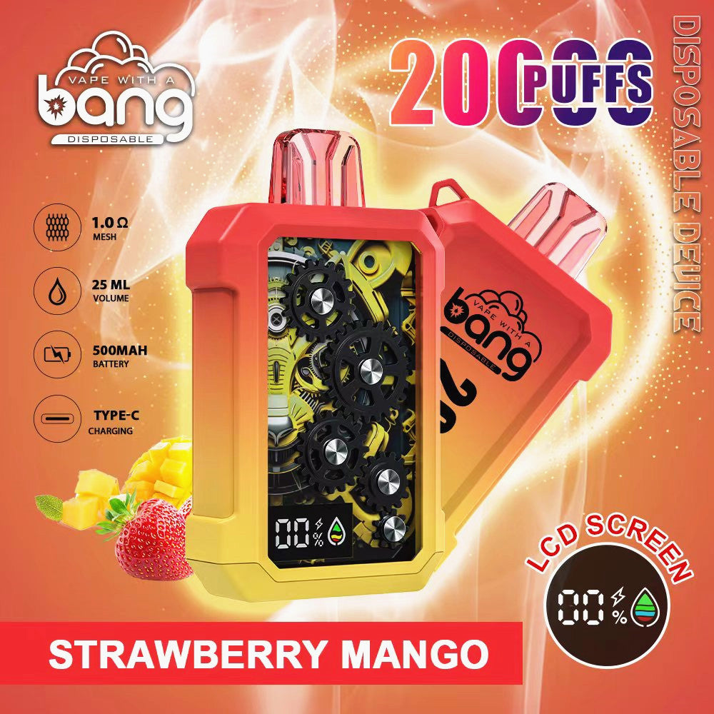 BANG Tick Tock 20000 Puffs Disposable Vape Wholesale-650mAh battery, 16ml E-liquid, Multiple Nicotine 12 Flavors