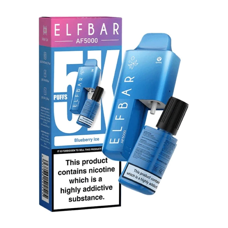 Elf Bar 5000 Puff 5K Bar AF5000 Pen Kit -2% Nicotine 10ml Refill Container 1000mah Battery capacity 15 Flavors