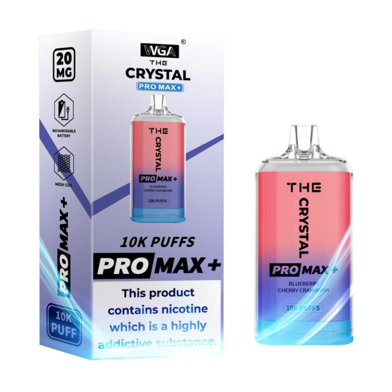 WGA Crystal Pro Max Plus 10000Puffs Disposable Vape Wholesale 850mAh Battery 13 Flavors