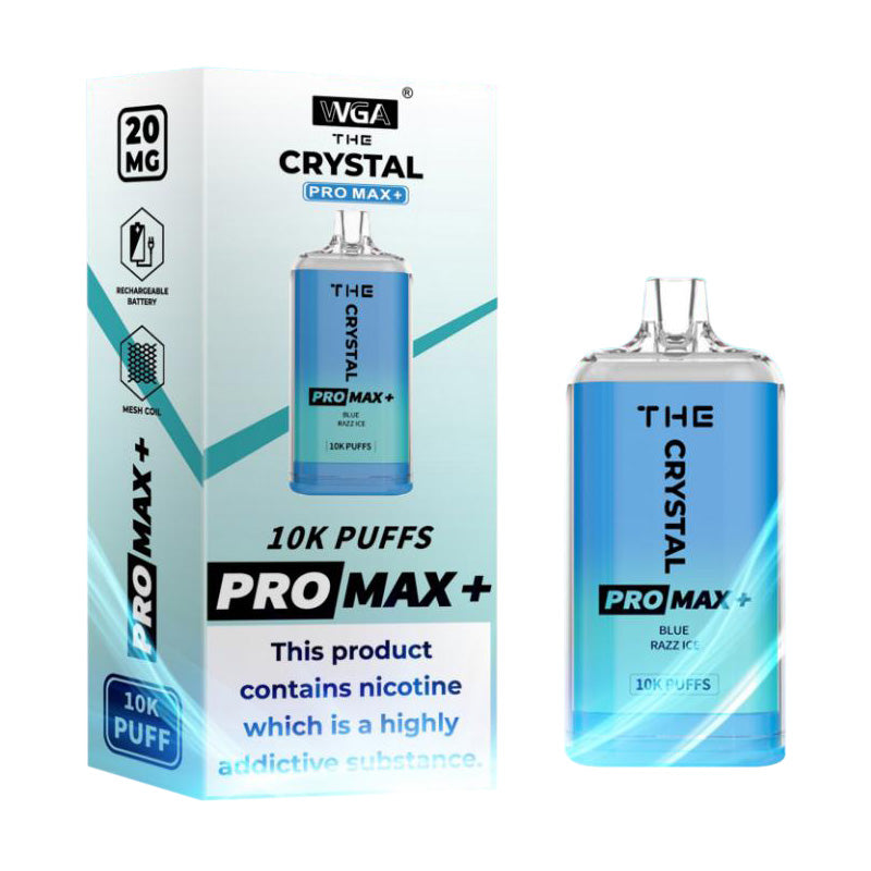 WGA Crystal Pro Max Plus 10000Puffs Disposable Vape Wholesale 850mAh Battery 13 Flavors