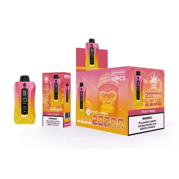 Bang BEACH 20000 Puffs 20K - 5% Nic Salt, Smart Display-650mAh Battery, 35ml E-liquid, Multiple Nicotine 12 Flavors