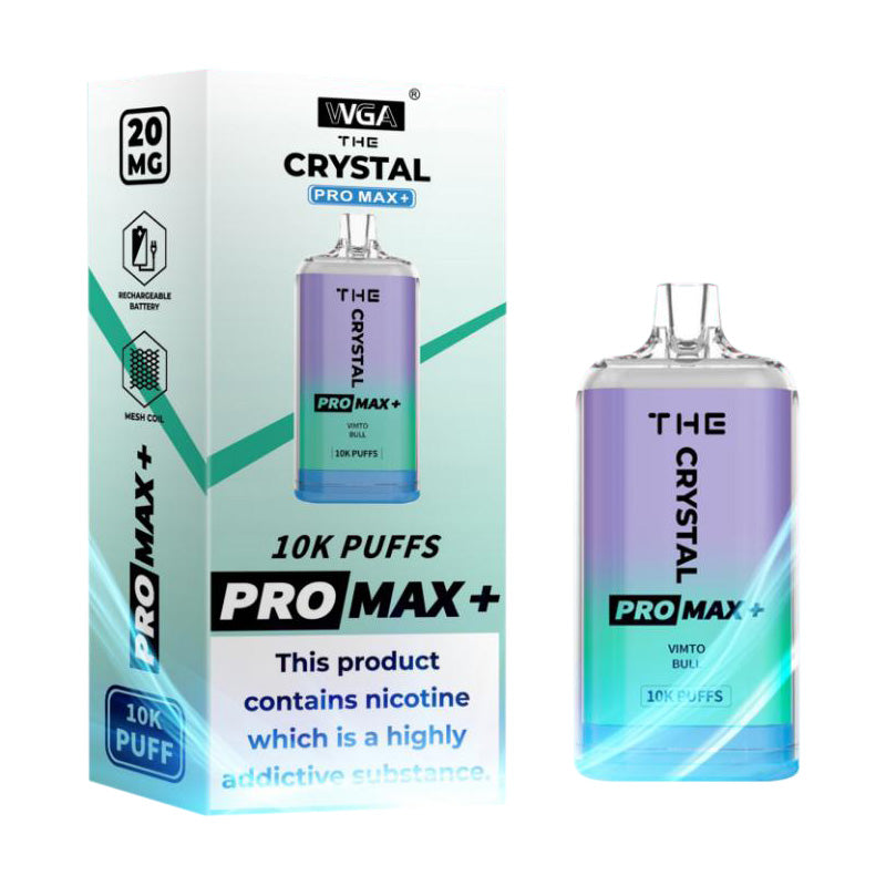 WGA Crystal Pro Max Plus 10000Puffs Disposable Vape Wholesale 850mAh Battery 13 Flavors