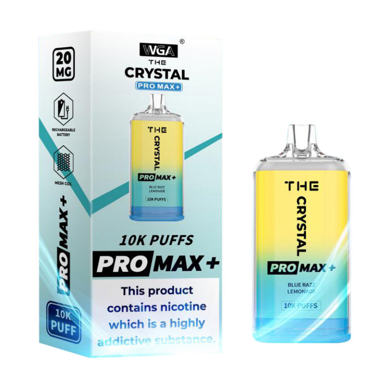 WGA Crystal Pro Max Plus 10000Puffs Disposable Vape Wholesale 850mAh Battery 13 Flavors