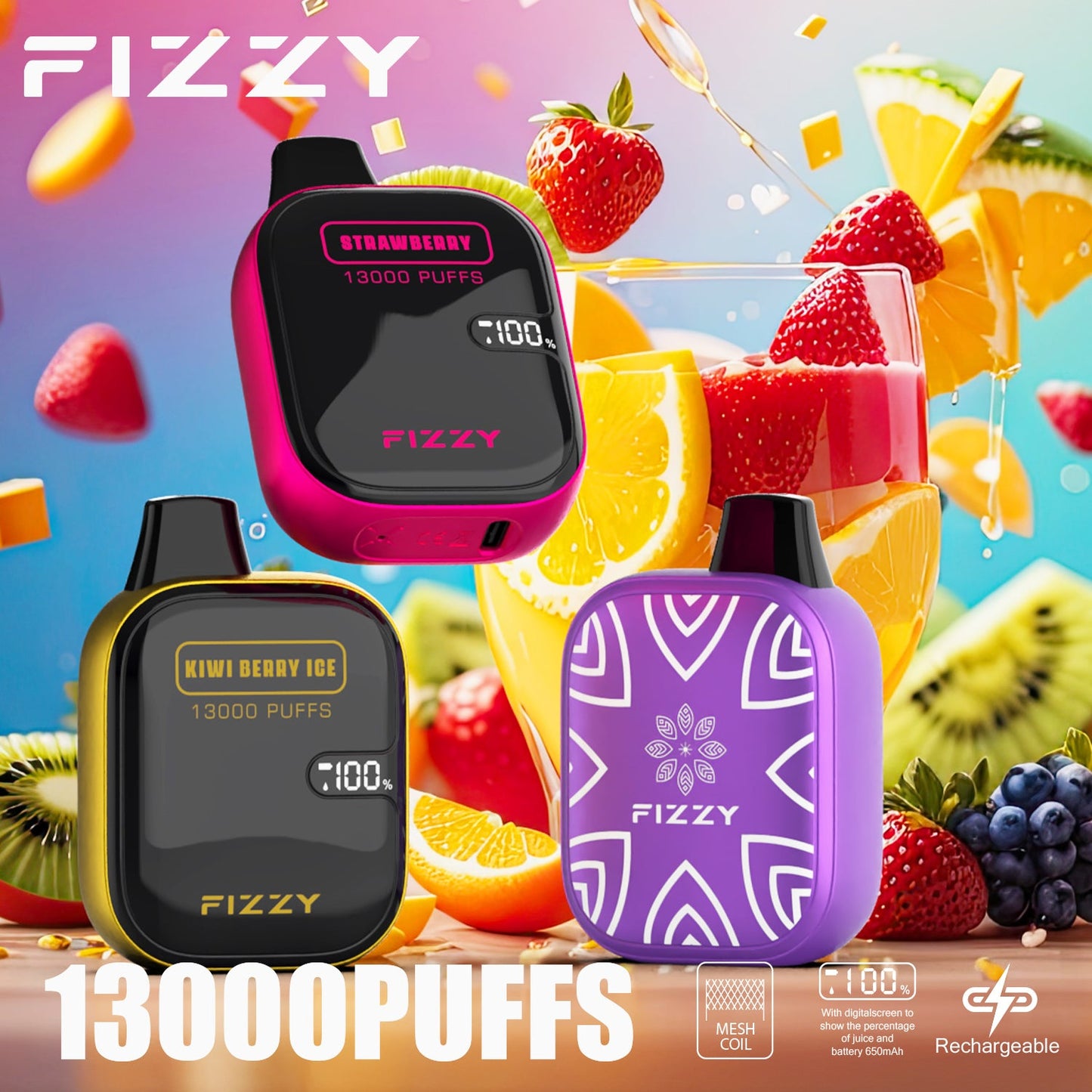 FIZZY BOOM 13000 Puffs Disposable Vape Wholesale