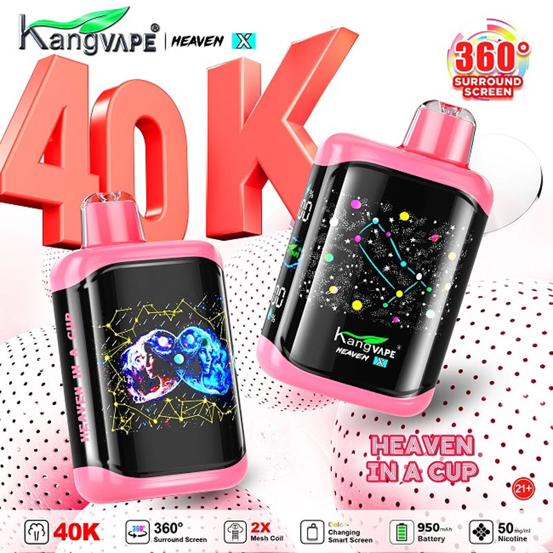 Kangvape HEAVEN X 40000 Puffs Disposable Vape Wholesale-950mAh battery, 20ml E-liquid, Multiple Nicotine 18 Flavors