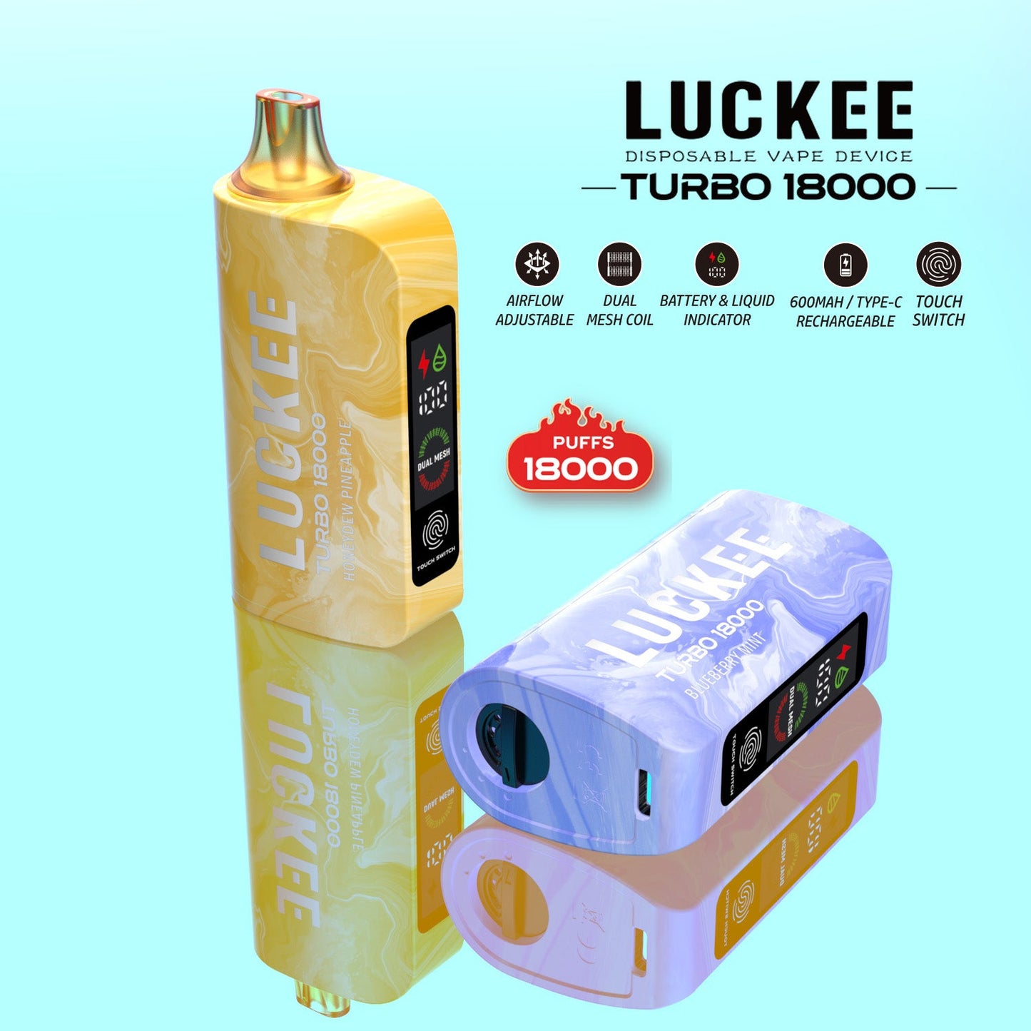 LUCKEE TURBO 18000 Puffs Disposable Vape Wholesale
