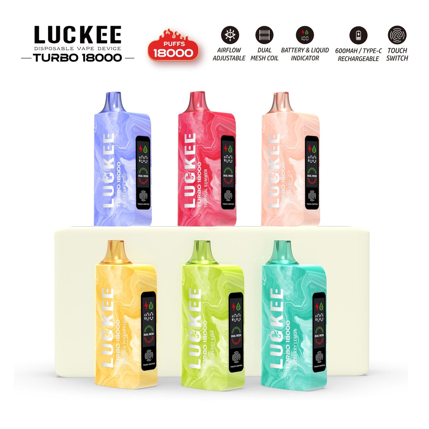 LUCKEE TURBO 18000 Puffs Disposable Vape Wholesale