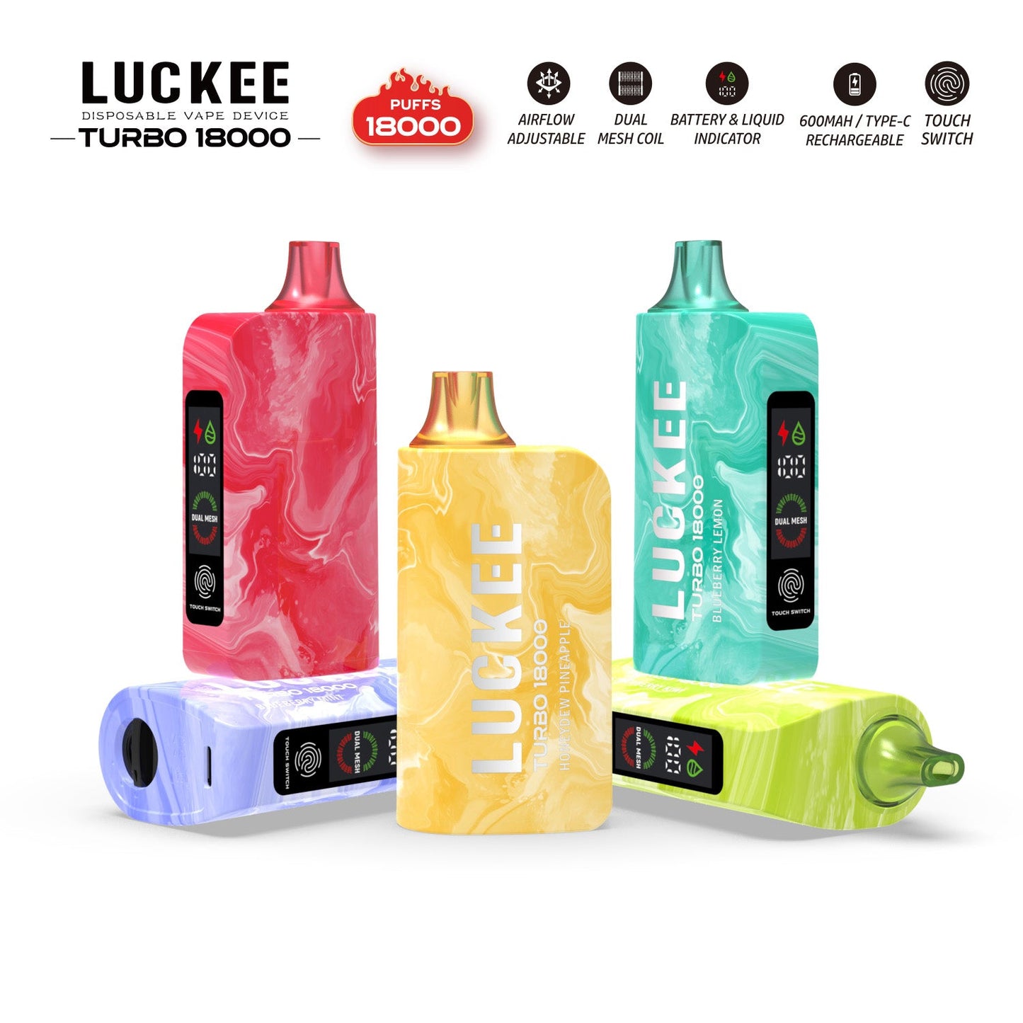 LUCKEE TURBO 18000 Puffs Disposable Vape Wholesale