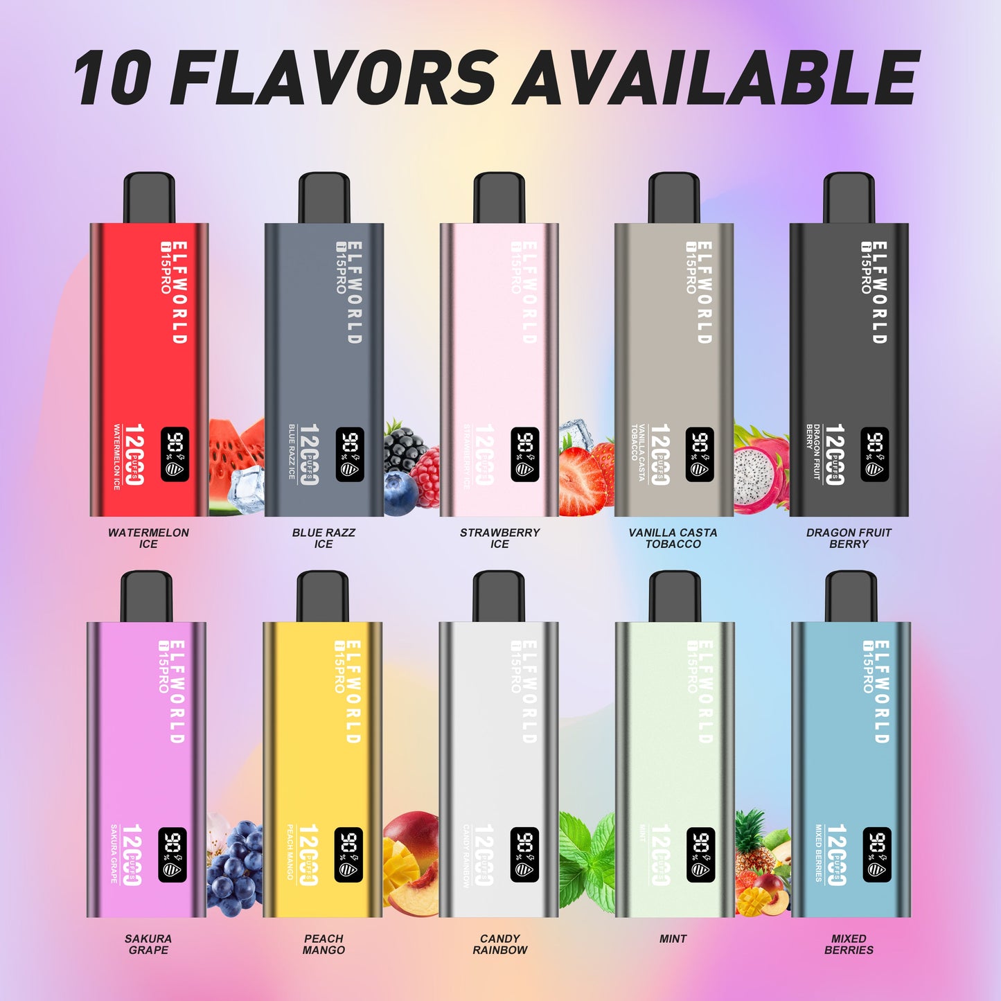 ELFWORLD i15 Pro 12000 Puffs Disposable Vape Wholesale