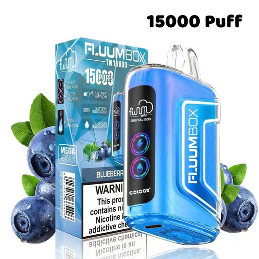 Fluum Bar Vape Box 15000 Puffs 15K Price 0% 2% 5% 12 flavors-650mAh Battery, 25ml E-liquid, Multiple Nicotine 12 Flavors