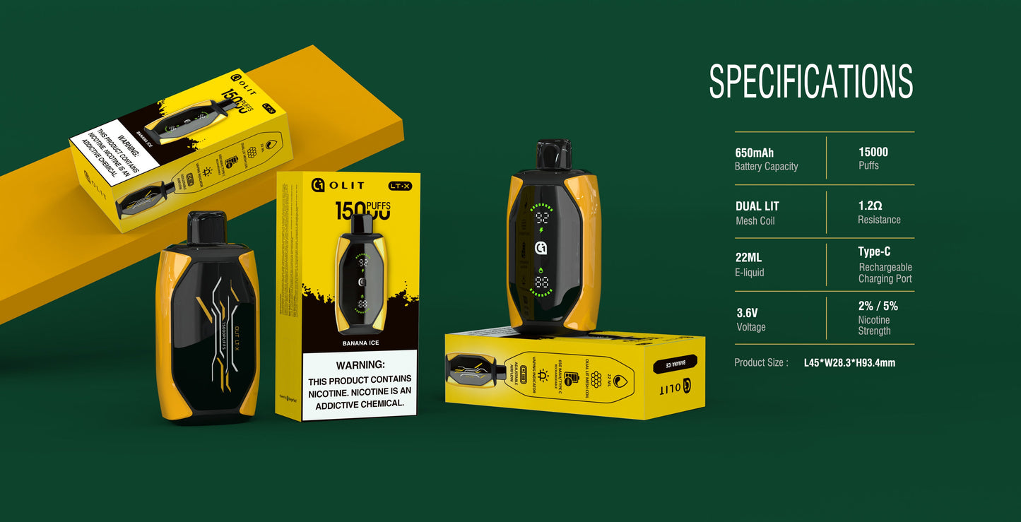OLIT LTX 15000 Puffs Disposable Vape Wholesale