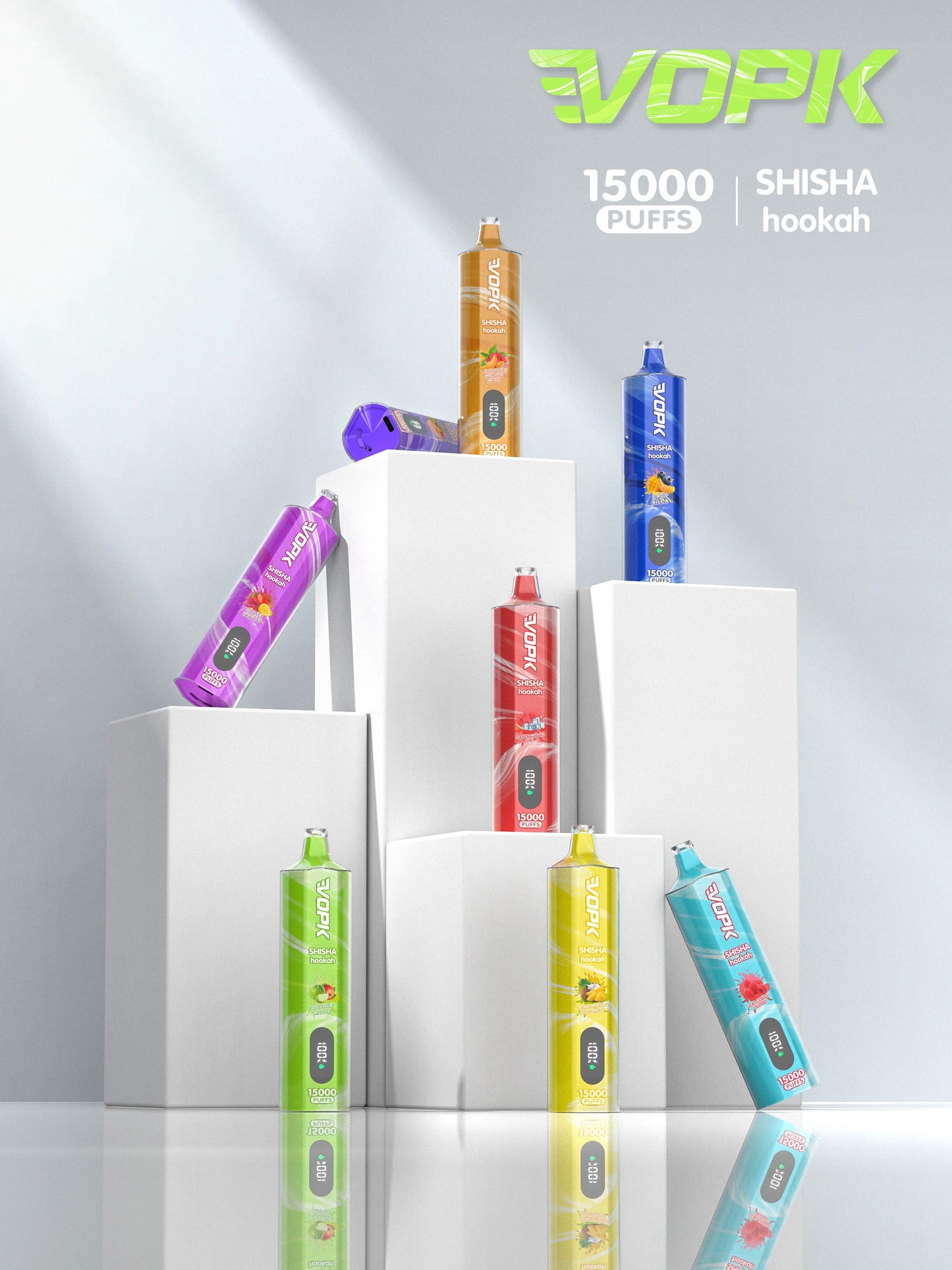 VOPK SHISHA 15000 Puffs Disposable Vape Wholesale-600mAh battery, 16ml E-liquid,Multiple Nicotine 12 Flavors