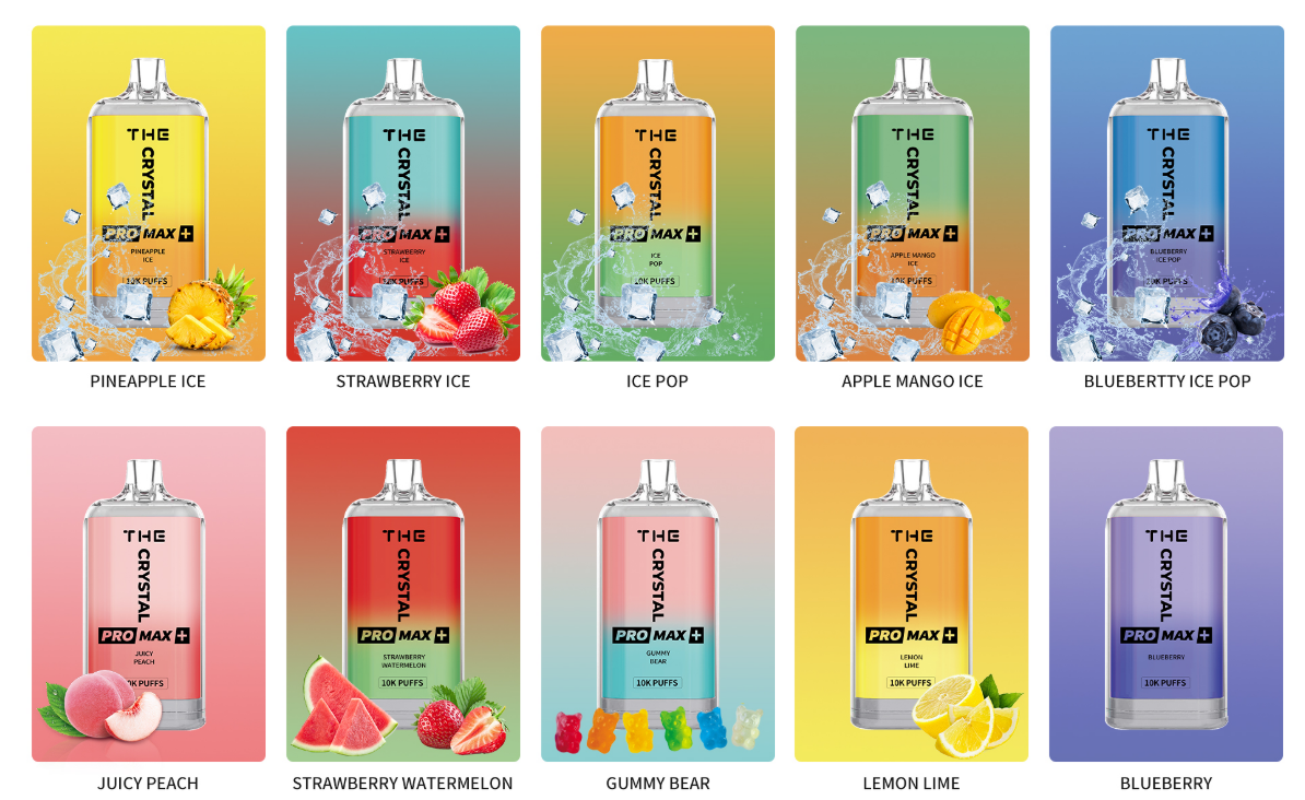 WGA Crystal Pro Max Plus 10000 Puffs Disposable Vape 25ml 550mAh 10 Flavors