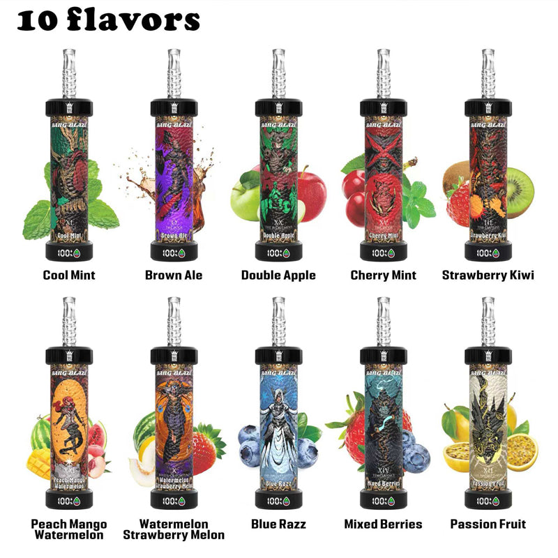 BANG BLAZE 60000 Puffs Disposable Vape Wholes hale-1000mAh baterry, 40ml E-liquid,Multiple Nicotine 10 Flavors