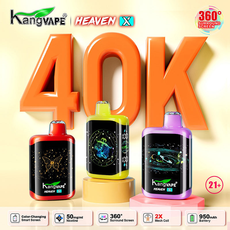 Kangvape HEAVEN X 40000 Puffs Disposable Vape Wholesale-950mAh battery, 20ml E-liquid, Multiple Nicotine 18 Flavors