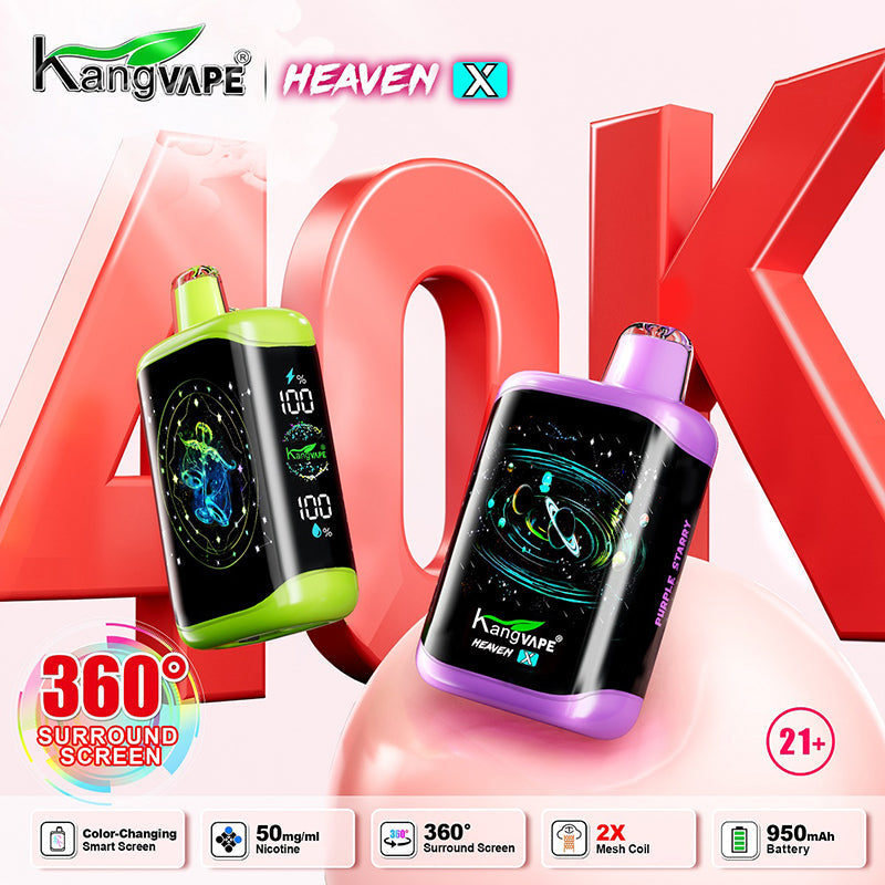 Kangvape HEAVEN X 40000 Puffs Disposable Vape Wholesale-950mAh battery, 20ml E-liquid, Multiple Nicotine 18 Flavors