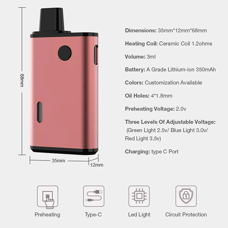 3ml CBD Box Vape 350mAh
