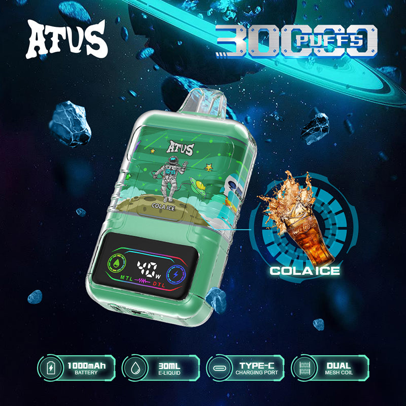 ATVS Astronaut 30000 Puffs Disposable Vape Wholesale-1000mAh batterty, 25ml E-liquid,Multiple Nicotine 14 Flavors