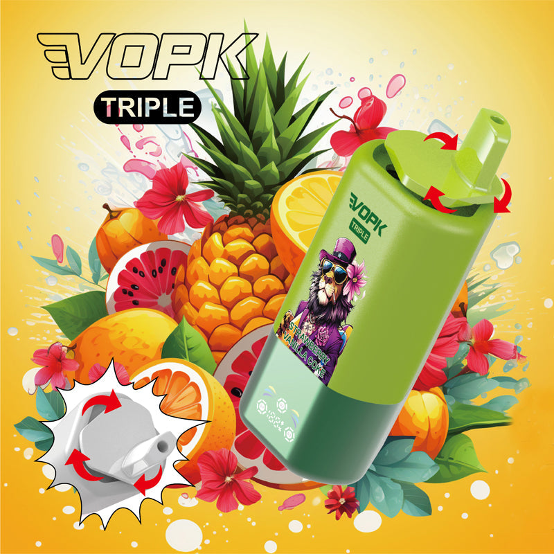 VOPK 3in1 60000 Puffs Vape 60K Disposable Wholesale Vape Pen E Cigarette Prefilled 54ml 650mAh Disposable Vape 12 Flavors 2% 5%