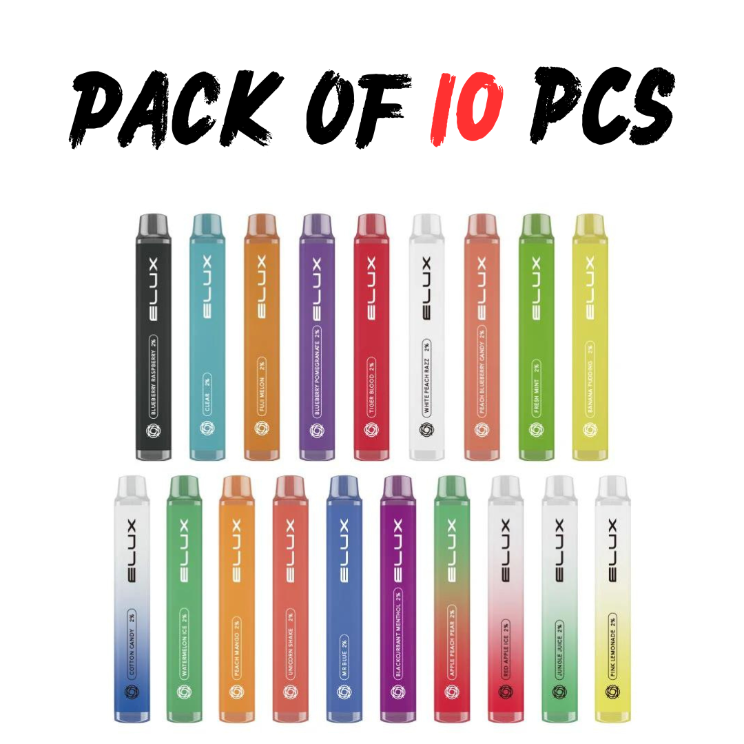 Bundle of 10 pcs Elux Legend Mini Disposable Vape Pen Device 600 Puffs