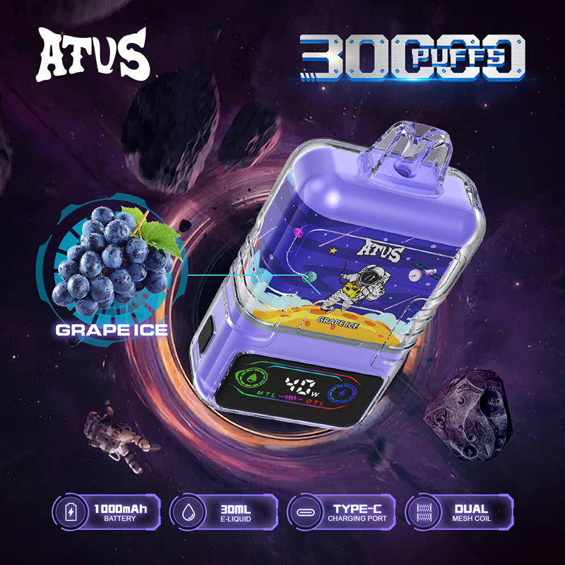 ATVS Astronaut 30000 Puffs Disposable Vape Wholesale-1000mAh batterty, 25ml E-liquid,Multiple Nicotine 14 Flavors