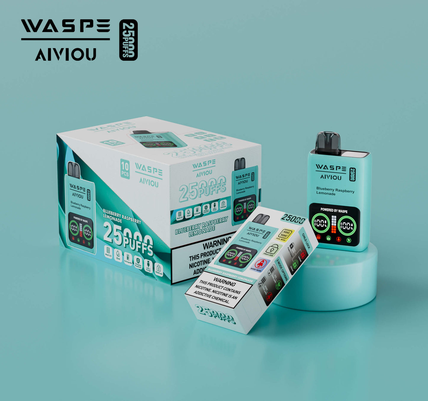 WASPE 25000 Puffs Disposable Vape Wholesale, 650 mAh ,25ML 10Flavors