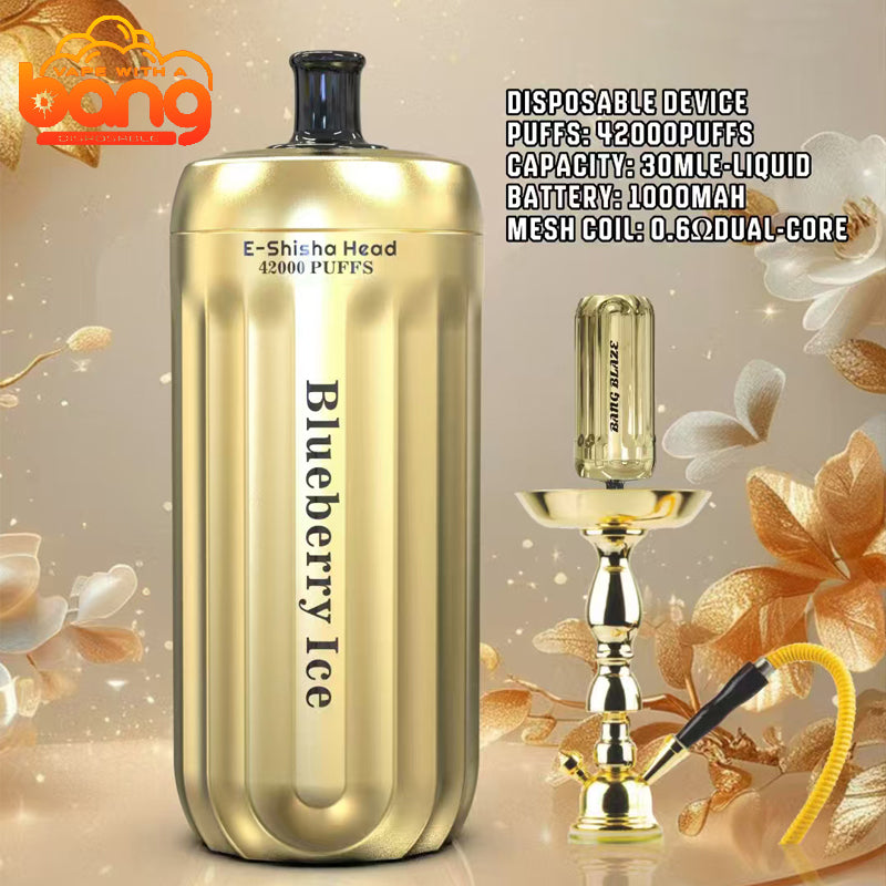 BANG E-Shisha Head 42000 Puffs Disposable Vape Wholesale-1000mAh battery, 30ml E-liquid, Multiple Nicotine 12 Flavors