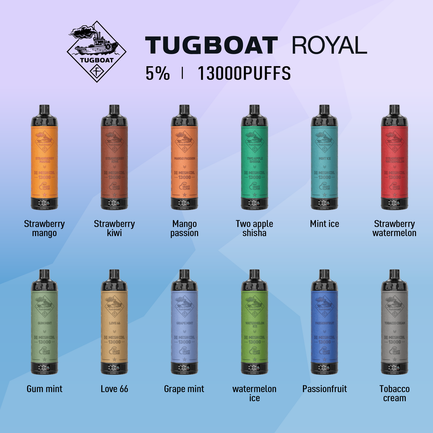 TUGBOAT Royal 13000 Puffs Disposable Vape Wholesale