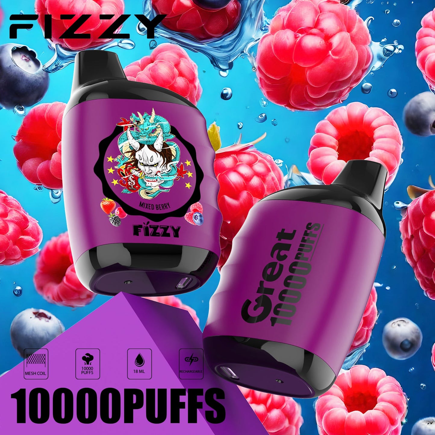FIZZY GREAT 10000 Puffs Disposable Vape Wholesale