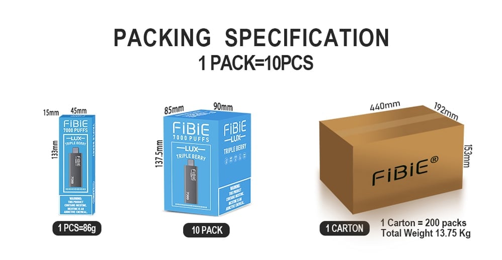 🔥FIBIE 7000 Puffs Disposable Vapor Wands(10 Flavors Collection)
