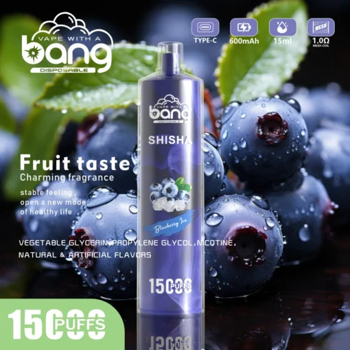 Bang 15000 Puffs Vape 15K Disposable Vape Pen E Cigarette Prefilled 15ml 600mAh Disposable Vape 20 Flavors