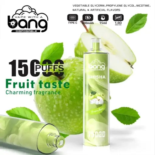 Bang 15000 Puffs Vape 15K Disposable Vape Pen E Cigarette Prefilled 15ml 600mAh Disposable Vape 20 Flavors