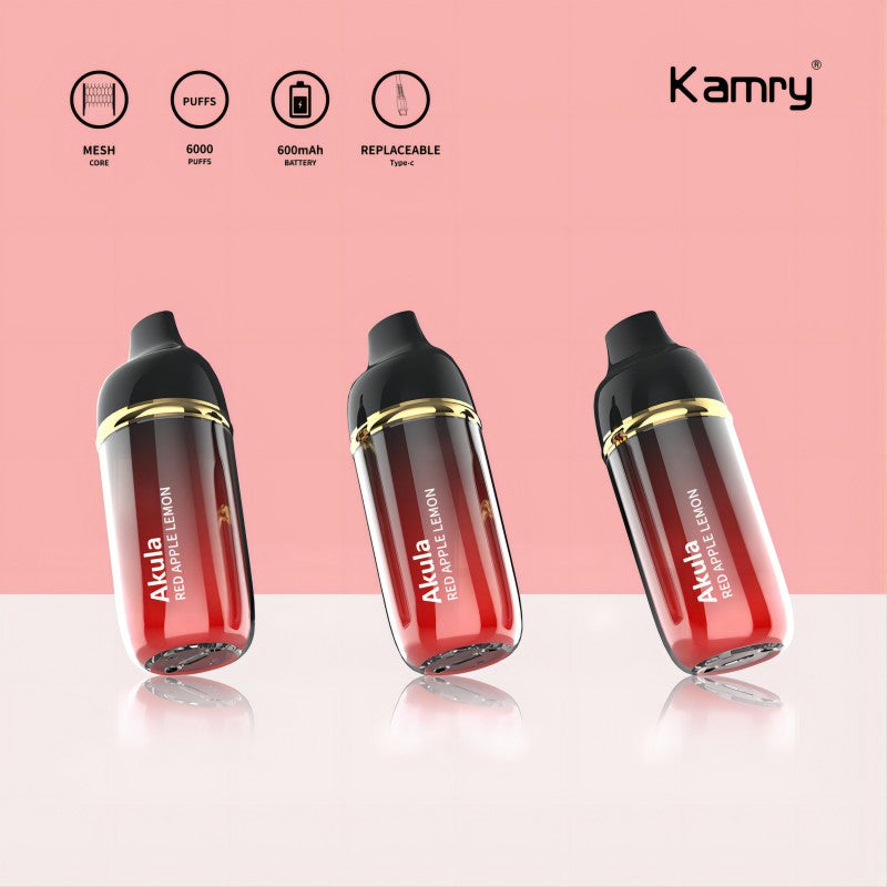 Kamry Akula 6000 Puffs Disposable Vape Wholesale-600mAh battery, 14ml E-liquid, Multiple Nicotine 10 Flavors