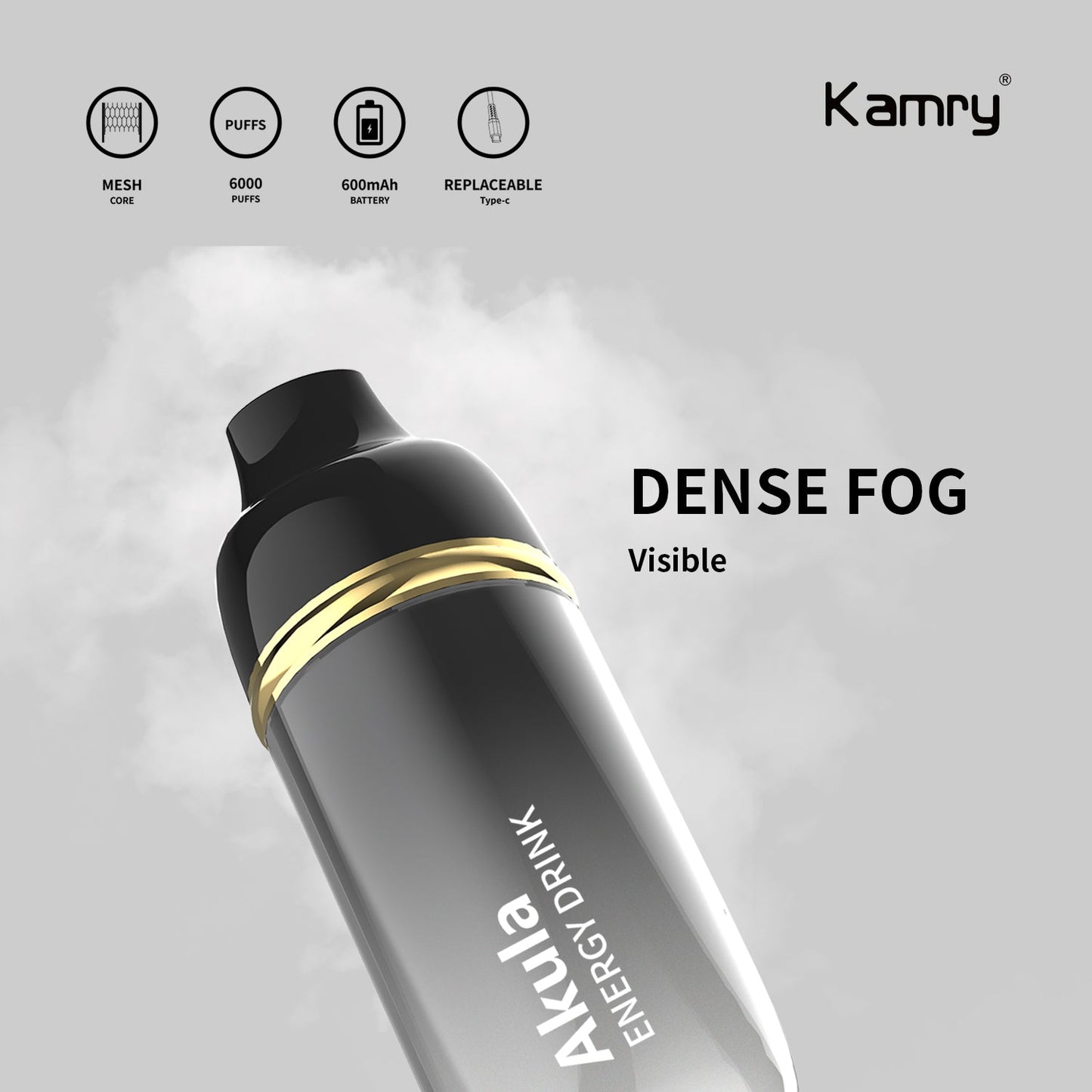 Kamry Akula 6000 Puffs Disposable Vape Wholesale-600mAh battery, 14ml E-liquid, Multiple Nicotine 10 Flavors